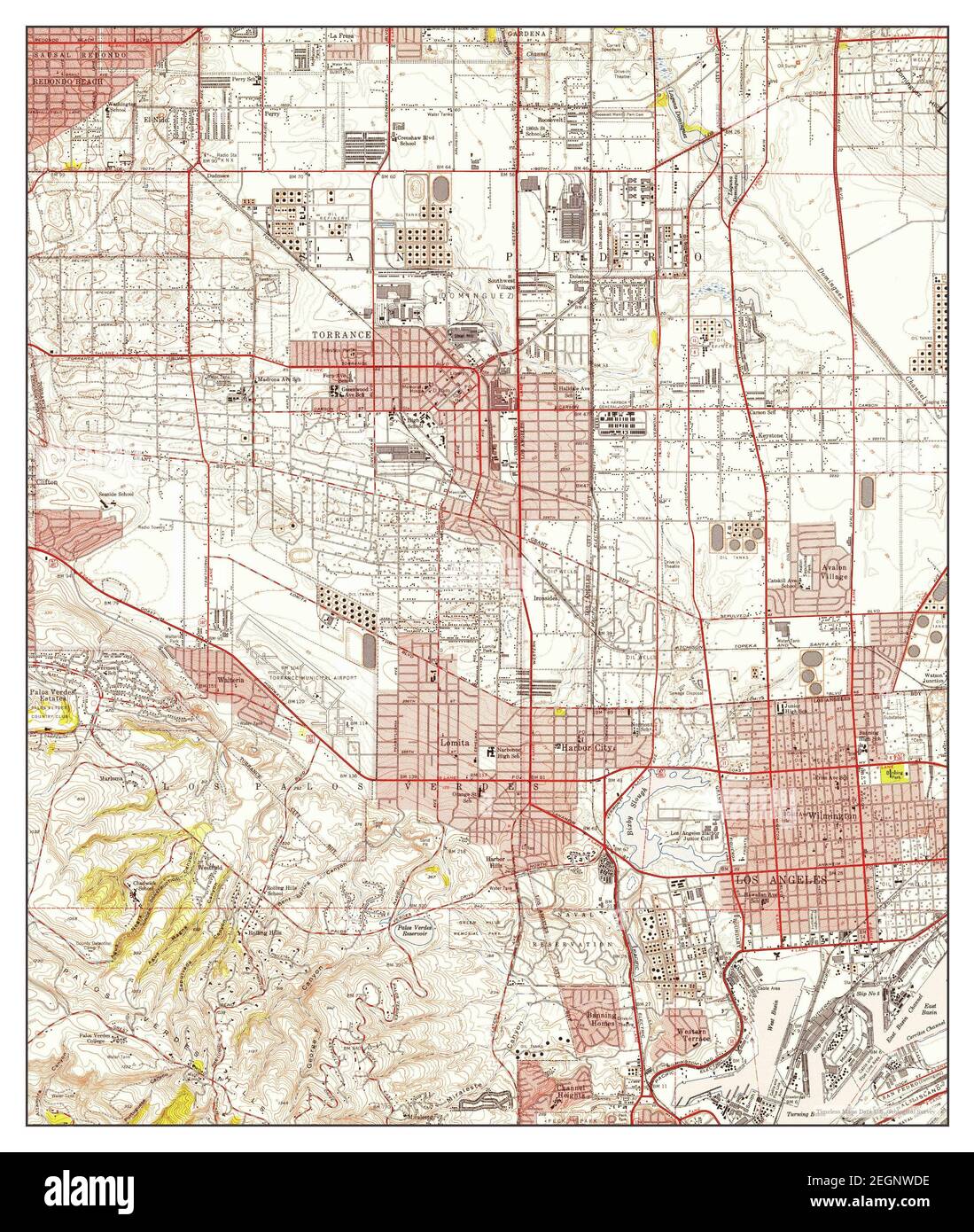 Torrance, California, map 1951, 1:24000, United States of America by ...