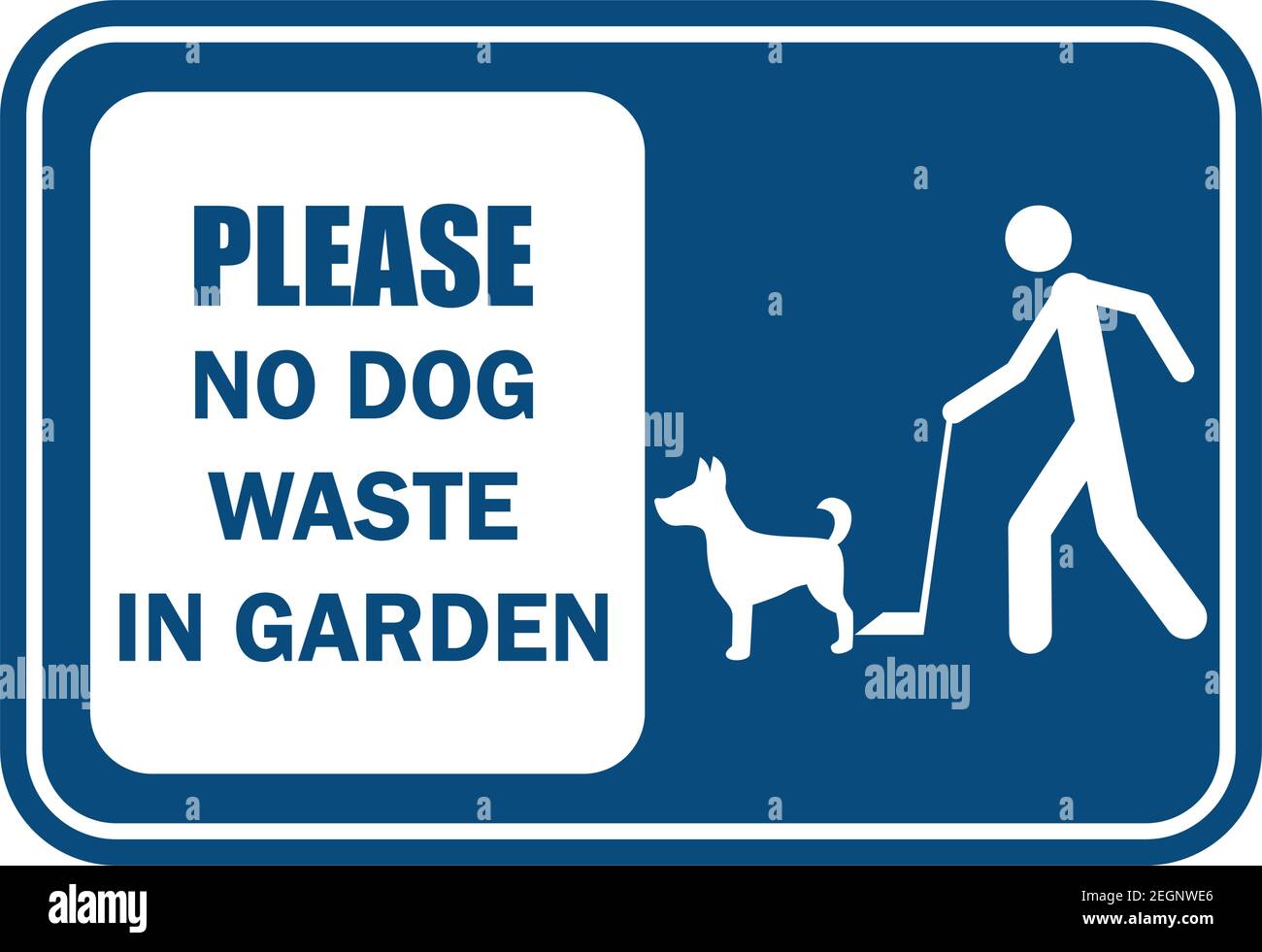 clean up your dog waste warning sign. vector illustration Stock Vector