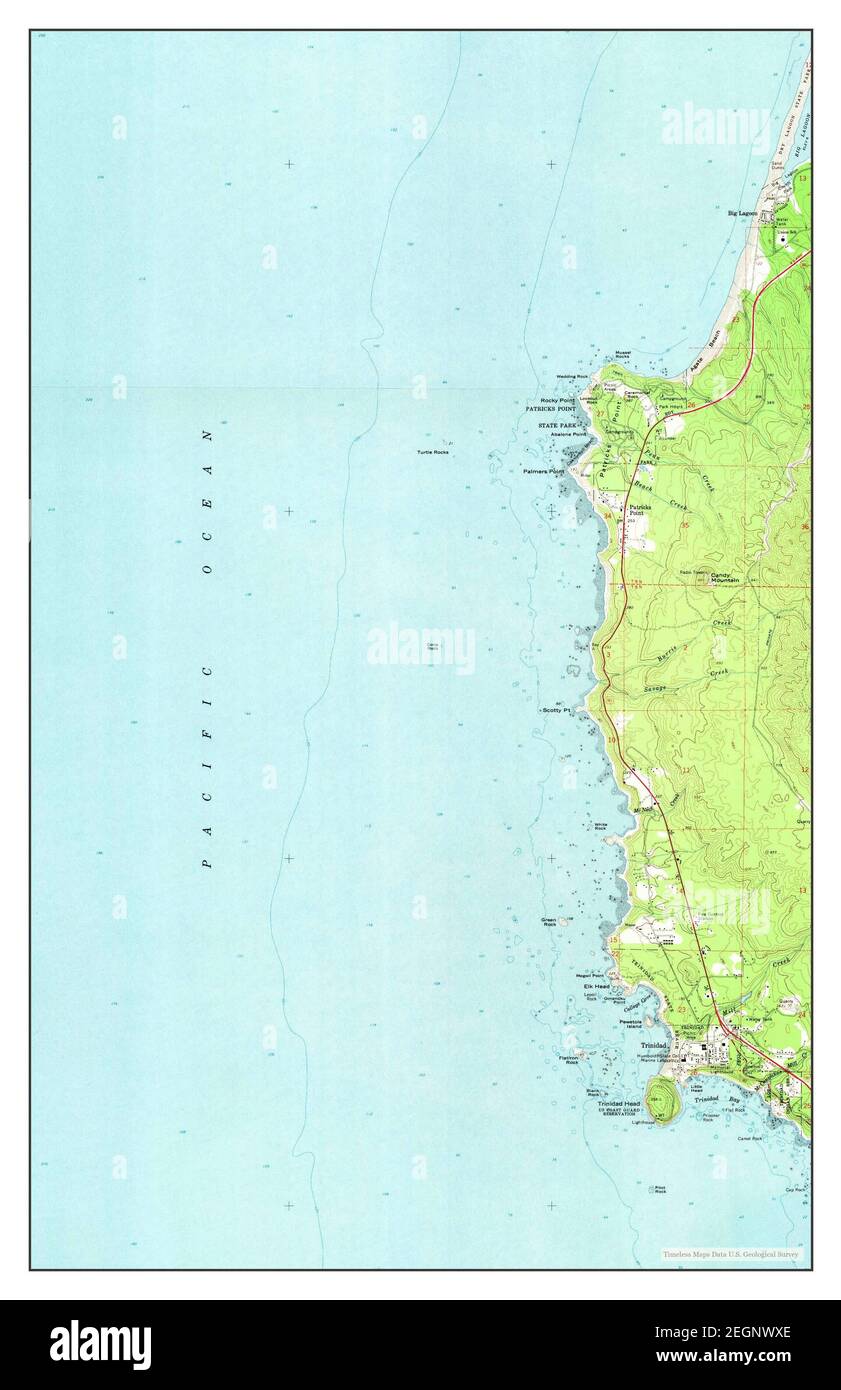 Trinidad, California, map 1966, 124000, United States of America by