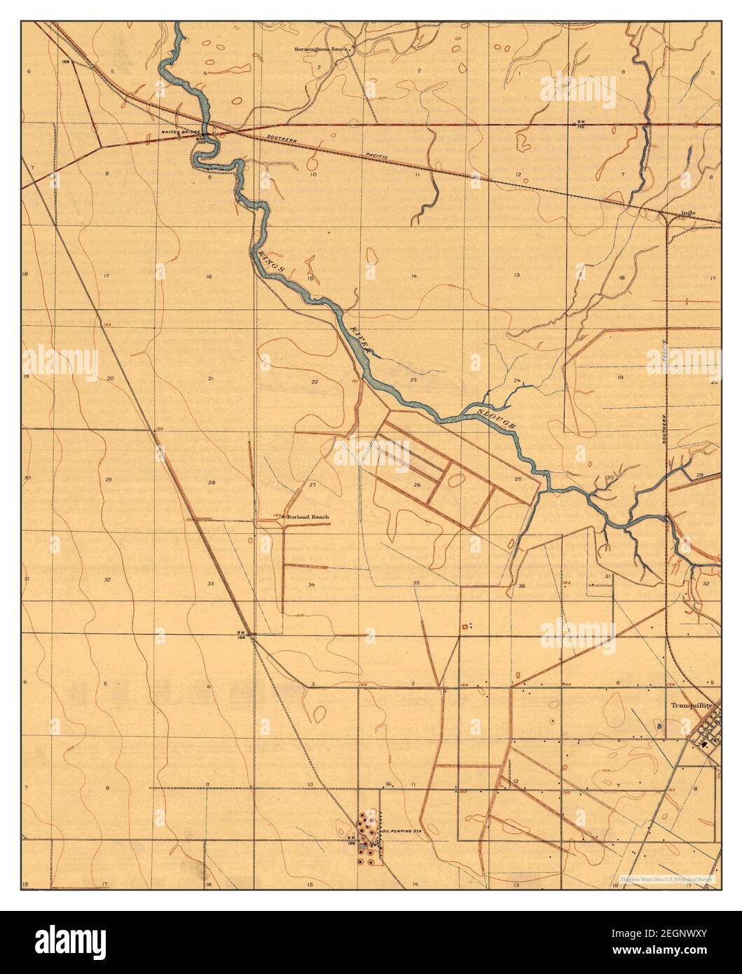 Tranquillity, California, map 1924, 131680, United States of America
