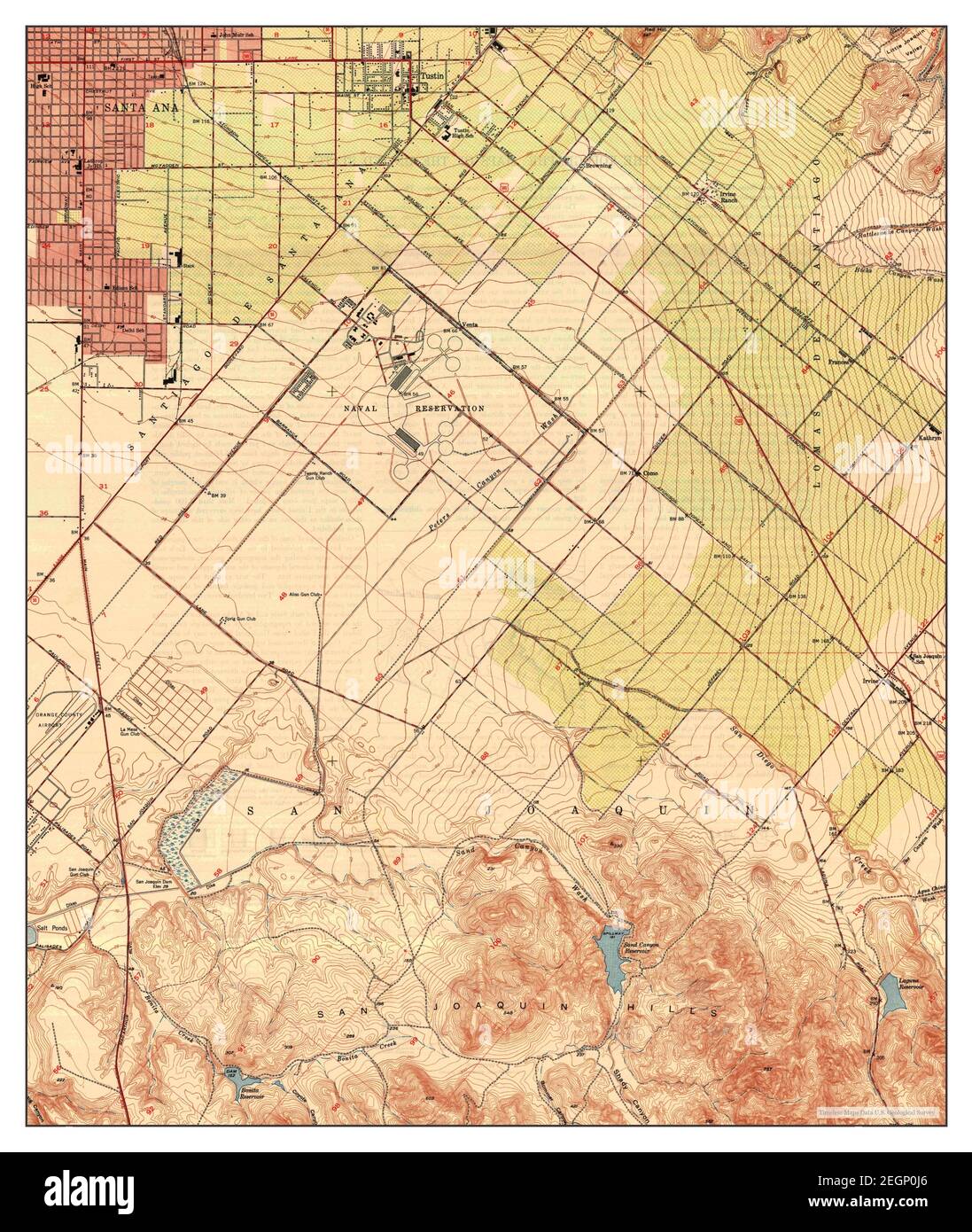 Map of tustin hi res stock photography - Tustin California Map 1950 124000 United States Of America By Timeless Maps Data Us Geological Survey 2EGP0J6