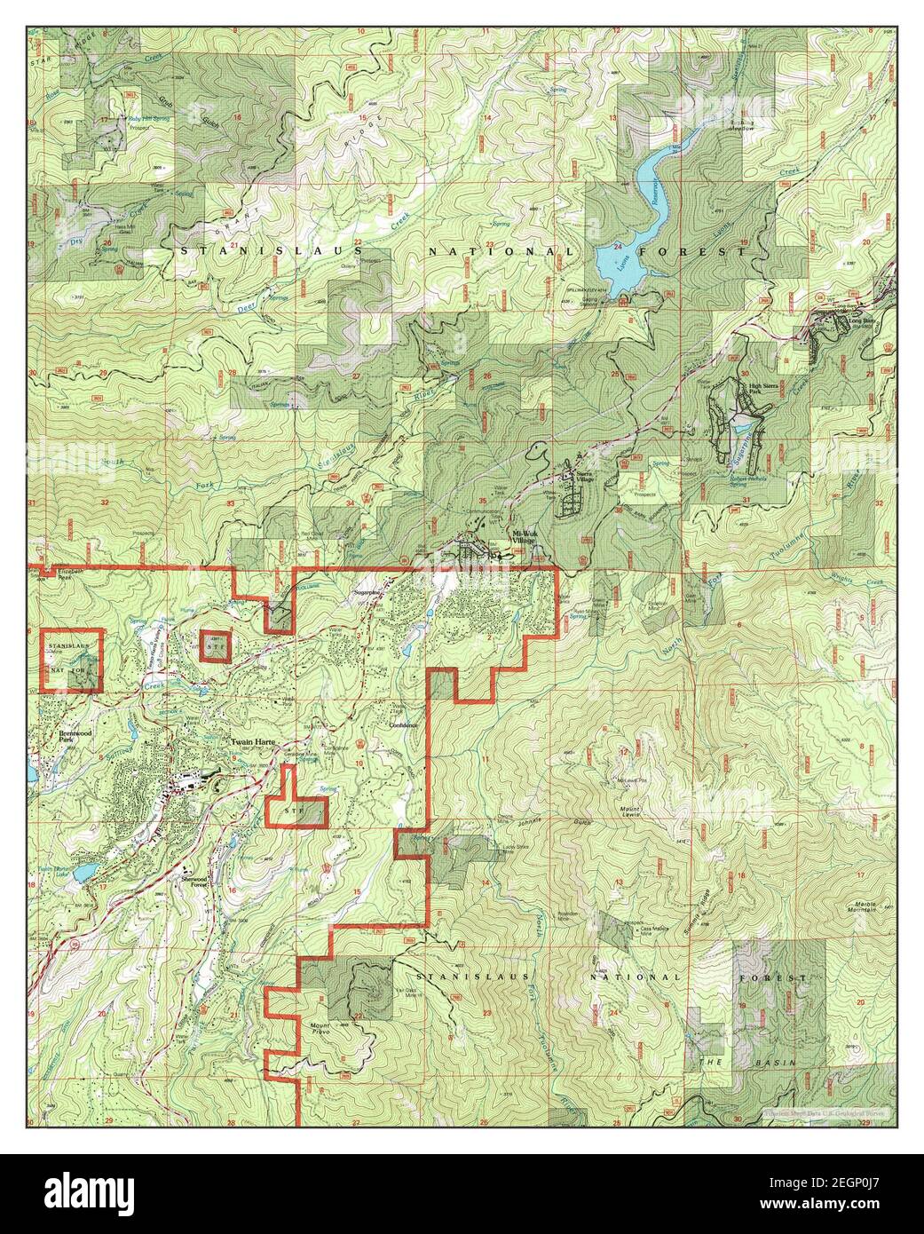 Twain Harte, California, map 2001, 124000, United States of America by