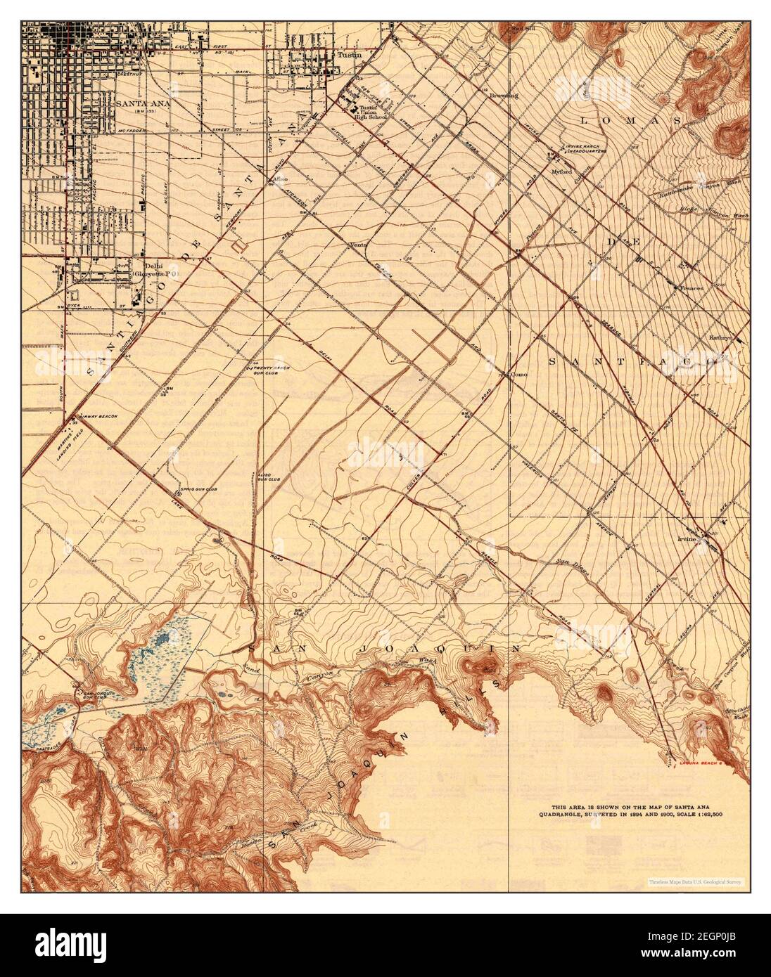Tustin California map 1935 1 31680 - Tustin California Map 1935 131680 United States Of America By Timeless Maps Data Us Geological Survey 2EGP0JB