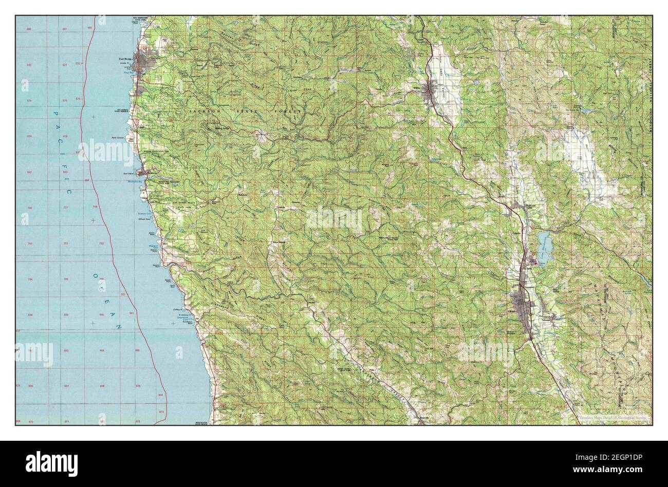 Ukiah, California, map 1981, 1100000, United States of America by