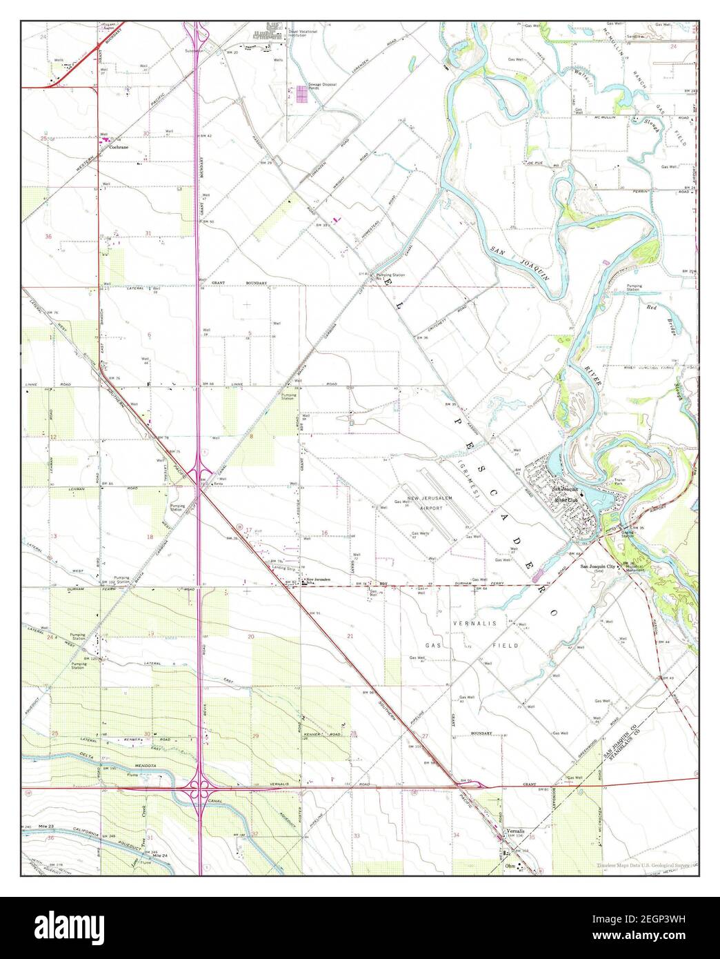 Vernalis, California, map 1969, 124000, United States of America by