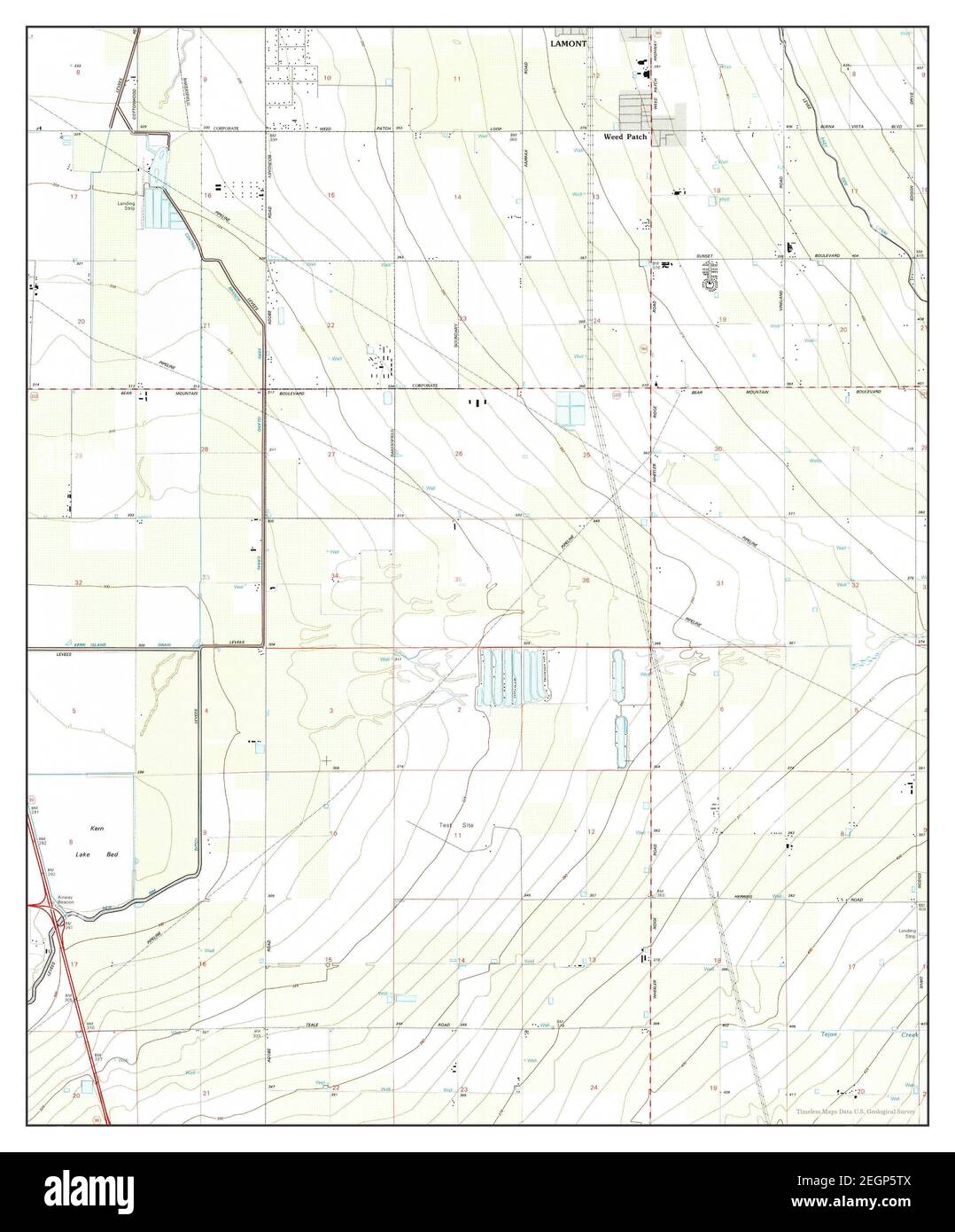 Weed Patch, California, map 1992, 124000, United States of America by