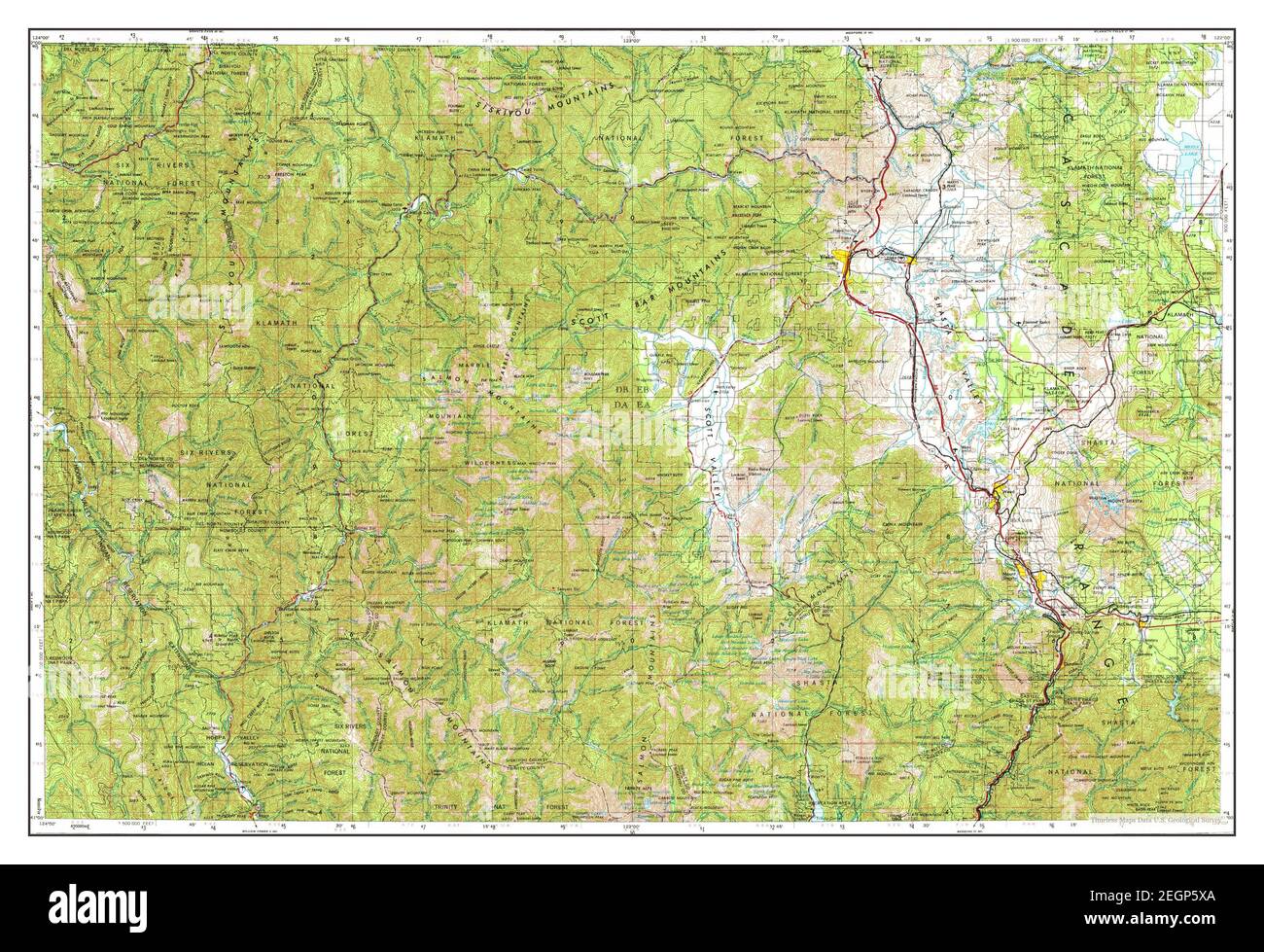 Weed, California, map 1958, 1250000, United States of America by