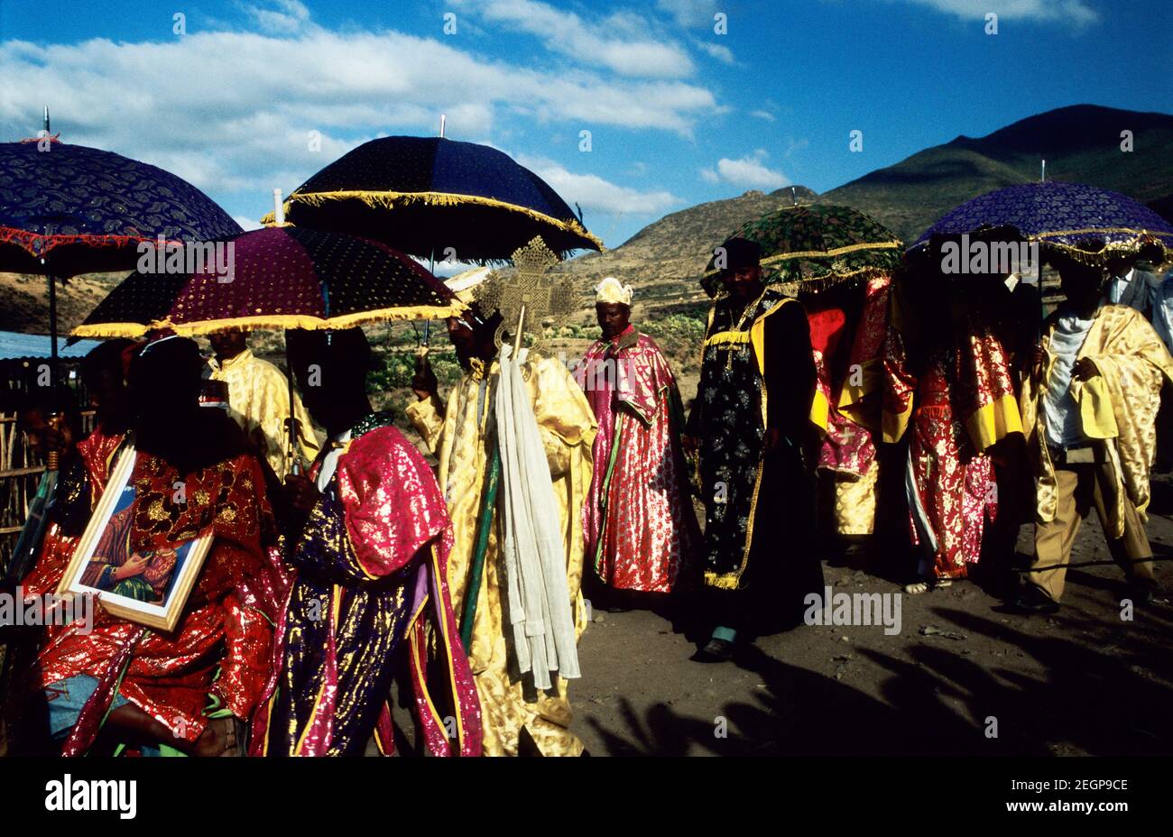 Timkat ( Ethiopian Orthodox Epiphany ) ceremony in Ethiopia Stock Photo