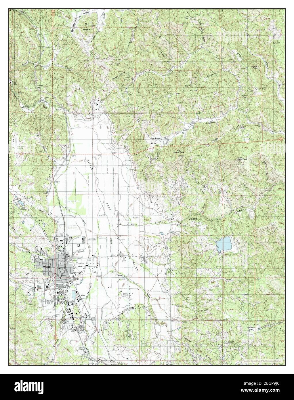 Willits map hi-res stock photography and images - Alamy