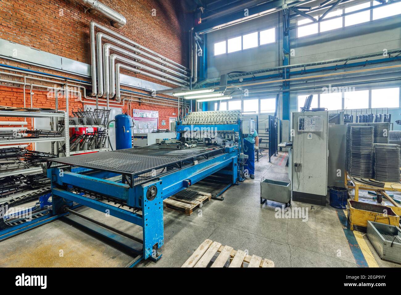 The interior of the metalworking shop. Modern industrial enterprise ...