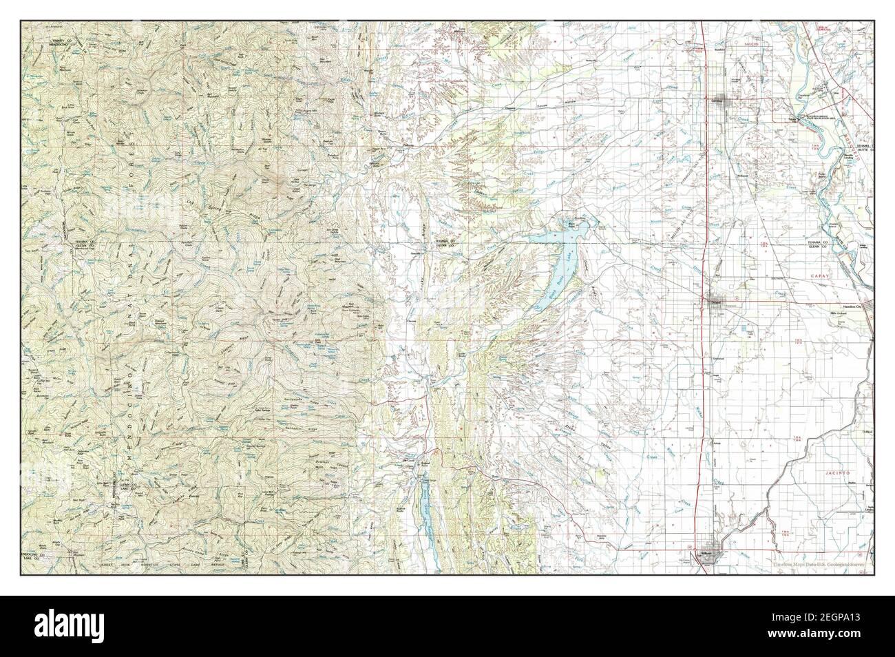 Willows california map Cut Out Stock Images & Pictures Alamy