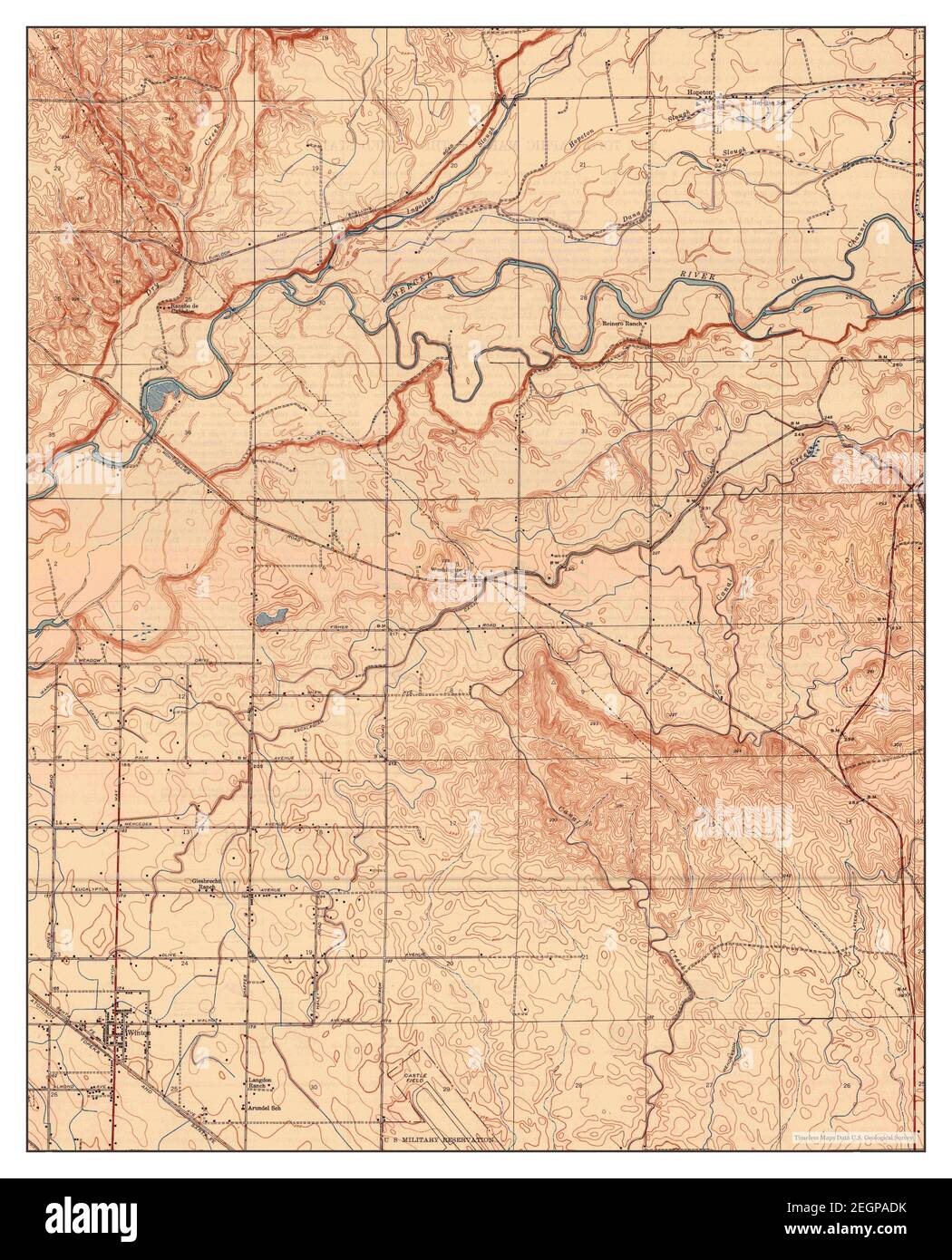 Winton, California, map 1948, 124000, United States of America by