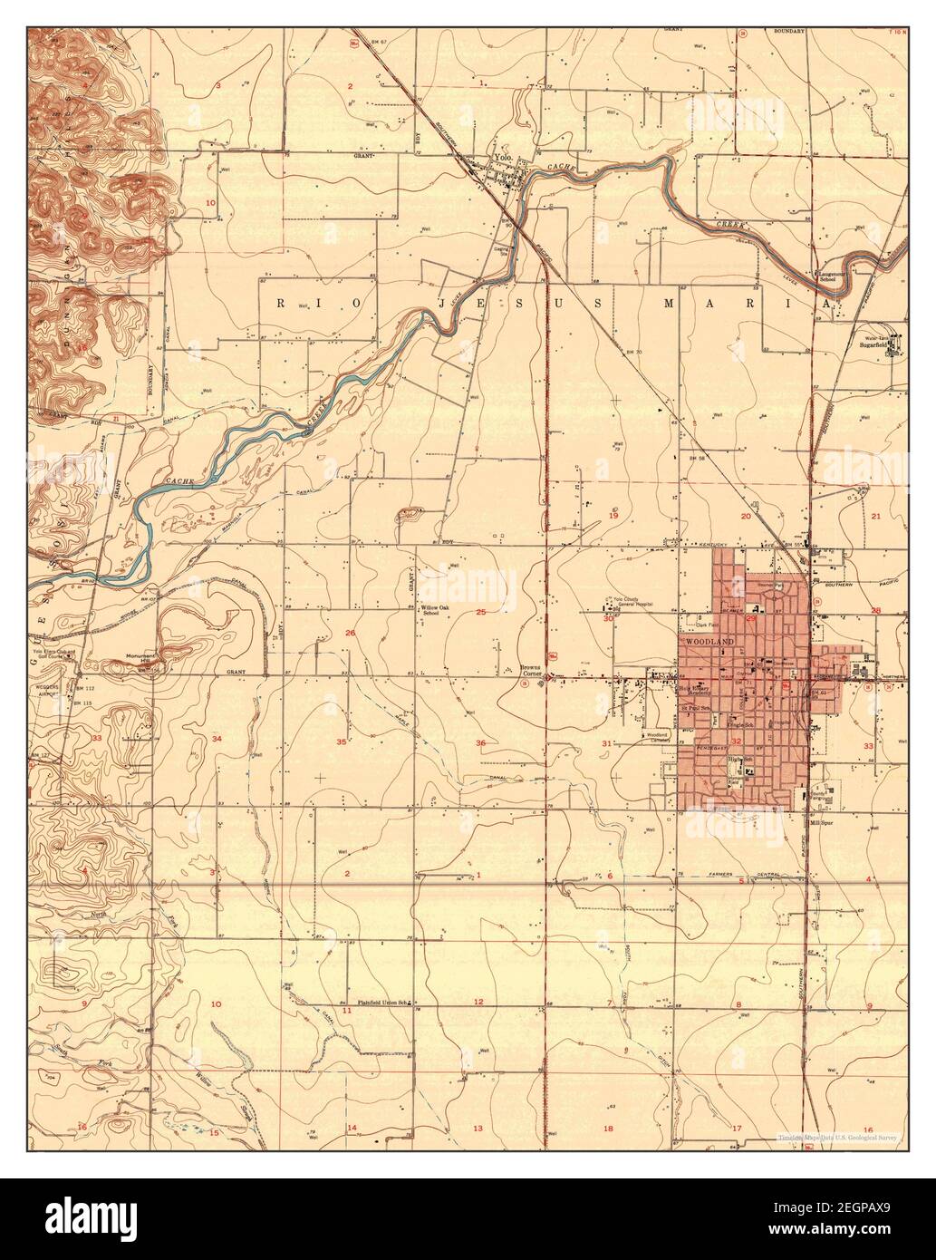 Woodland california map Cut Out Stock Images & Pictures Alamy