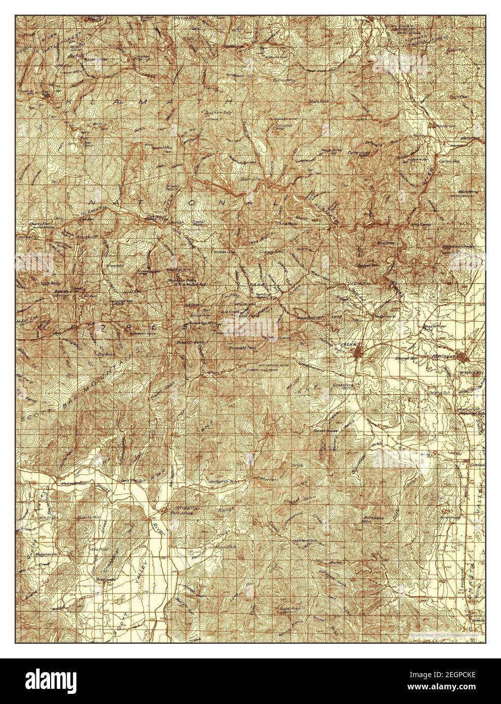 Yreka, California, map 1932, 196000, United States of America by