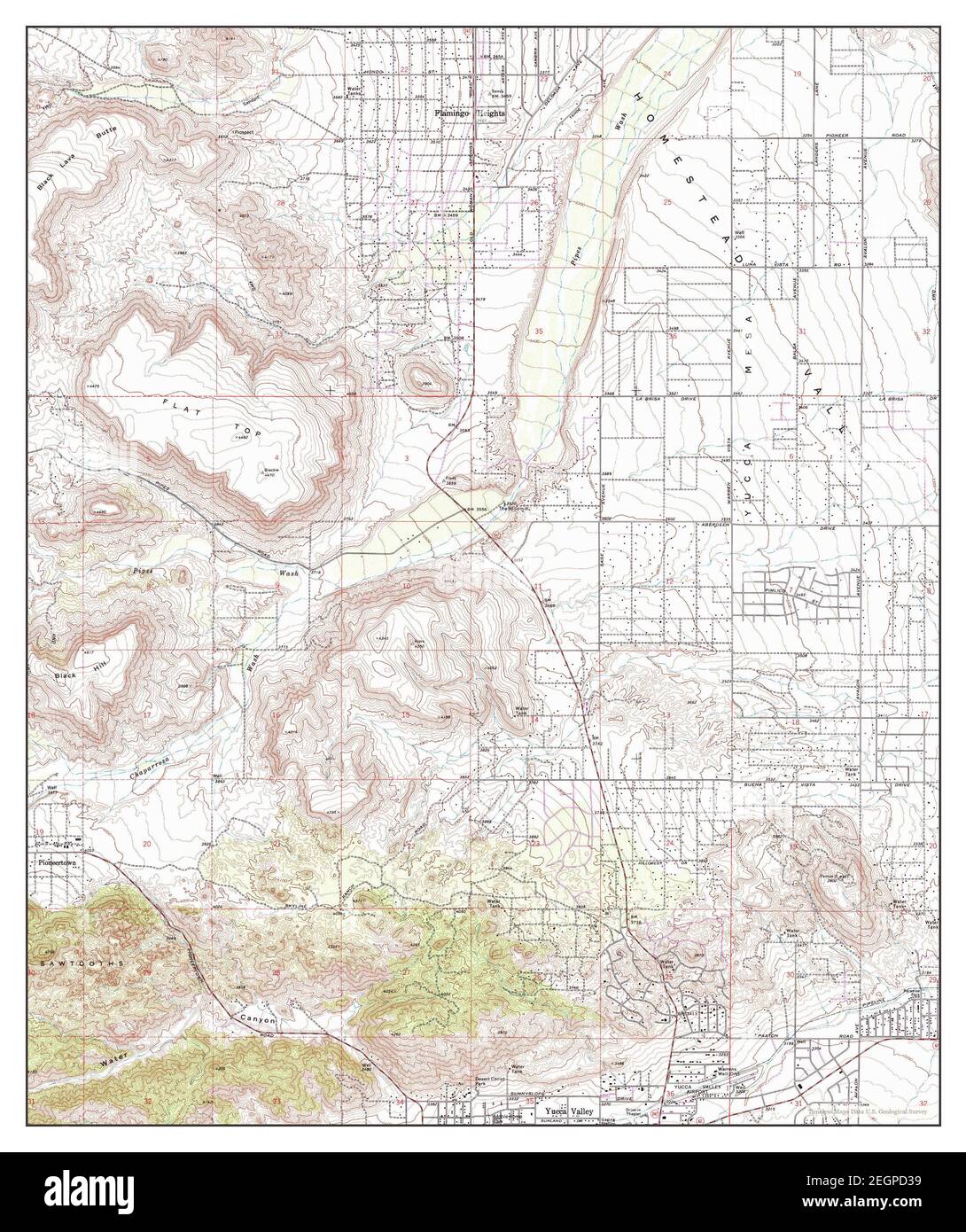 Yucca Valley North, California, map 1972, 124000, United States of America by Timeless Maps