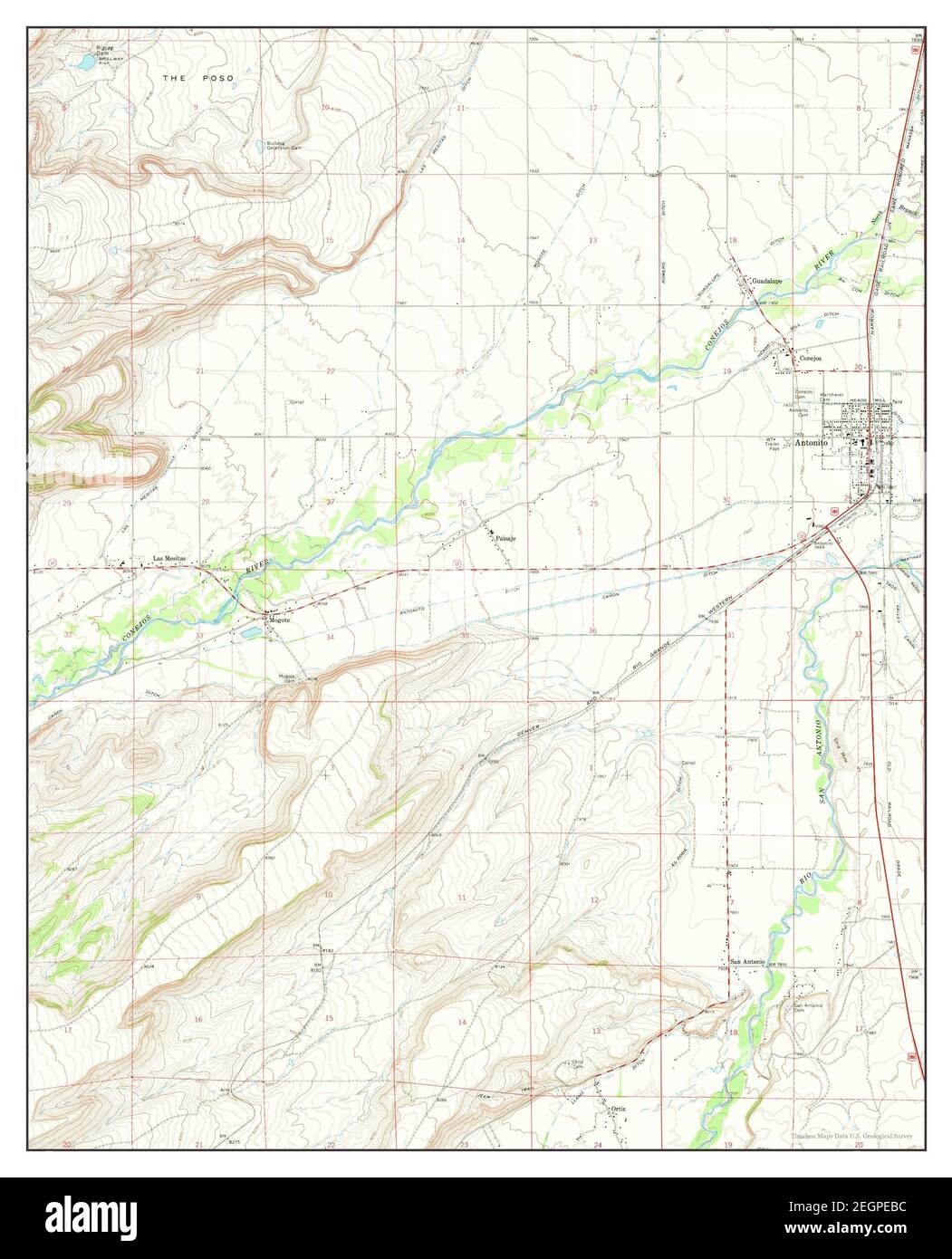 Antonito, Colorado, map 1967, 124000, United States of America by