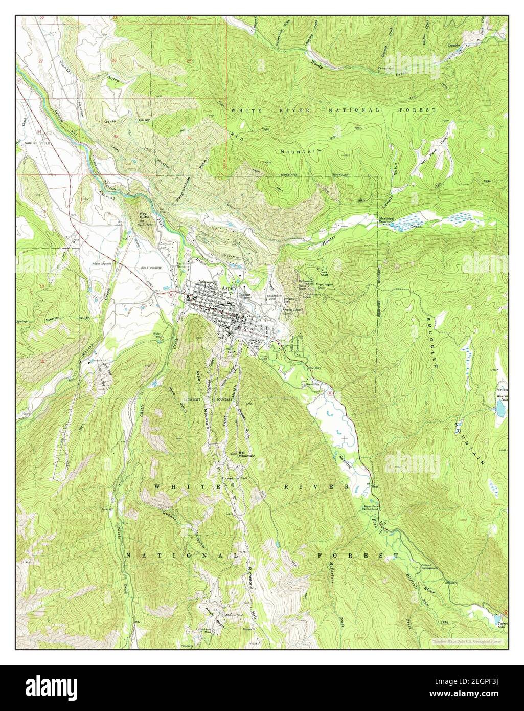Map of aspen colorado hires stock photography and images Alamy