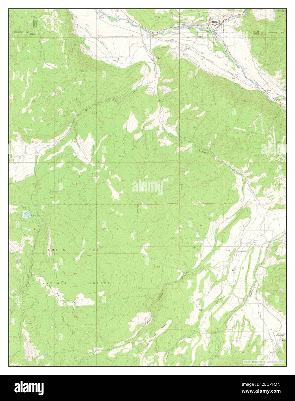 Basalt, Colorado, map 1961, 124000, United States of America by