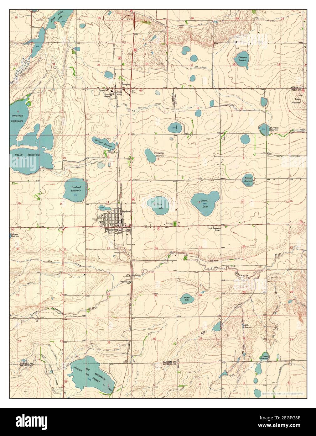 Map Of Berthoud Colorado Berthoud, Colorado, Map 1960, 1:24000, United States Of America By Timeless  Maps, Data U.s. Geological Survey Stock Photo - Alamy