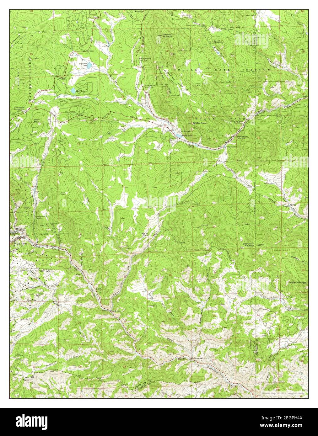 Black Hawk, Colorado, map 1972, 124000, United States of America by