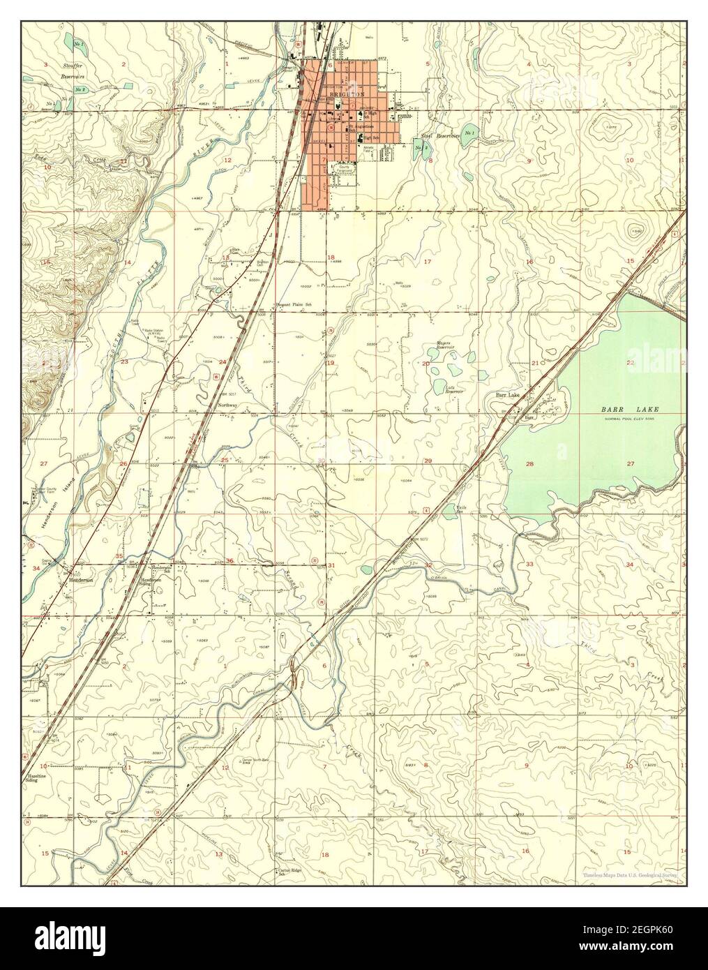 Brighton, Colorado, map 1957, 1:24000, United States of America by ...