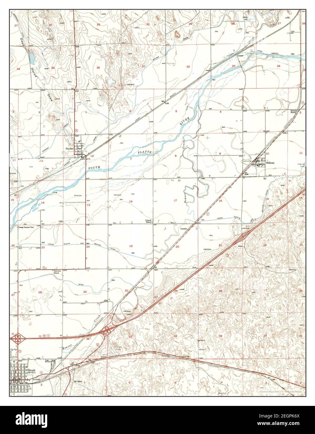 Brush East, Colorado, map 1951, 124000, United States of America by