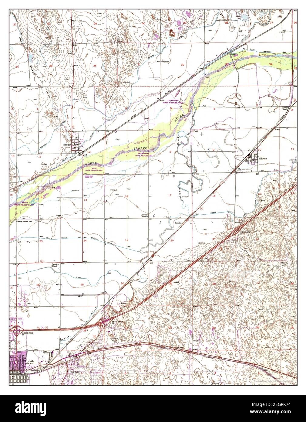 Brush East, Colorado, map 1971, 124000, United States of America by