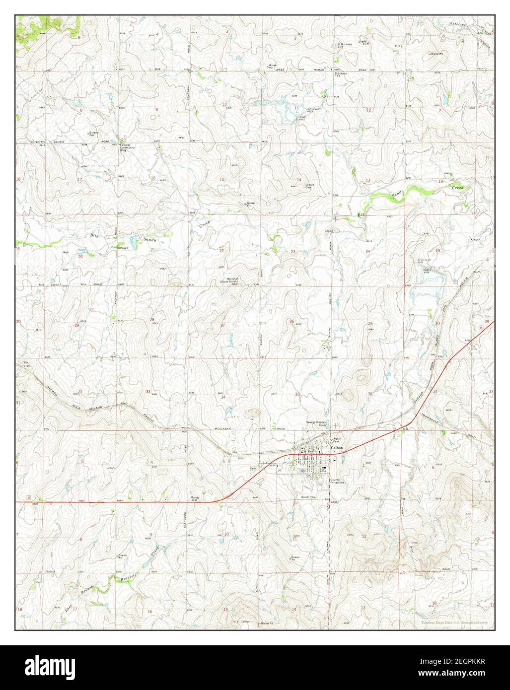 Calhan, Colorado, map 1970, 124000, United States of America by