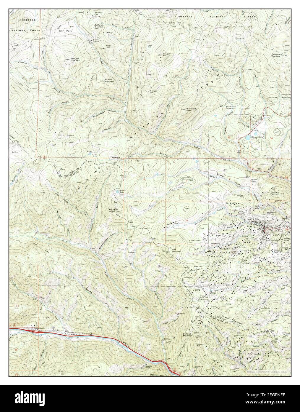 Central City, Colorado, map 1972, 1:24000, United States of America by