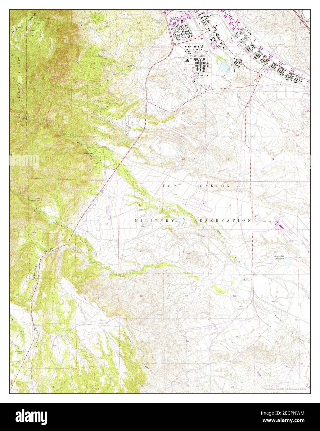 Cheyenne Mountain, Colorado, map 1961, 1:24000, United States of 
