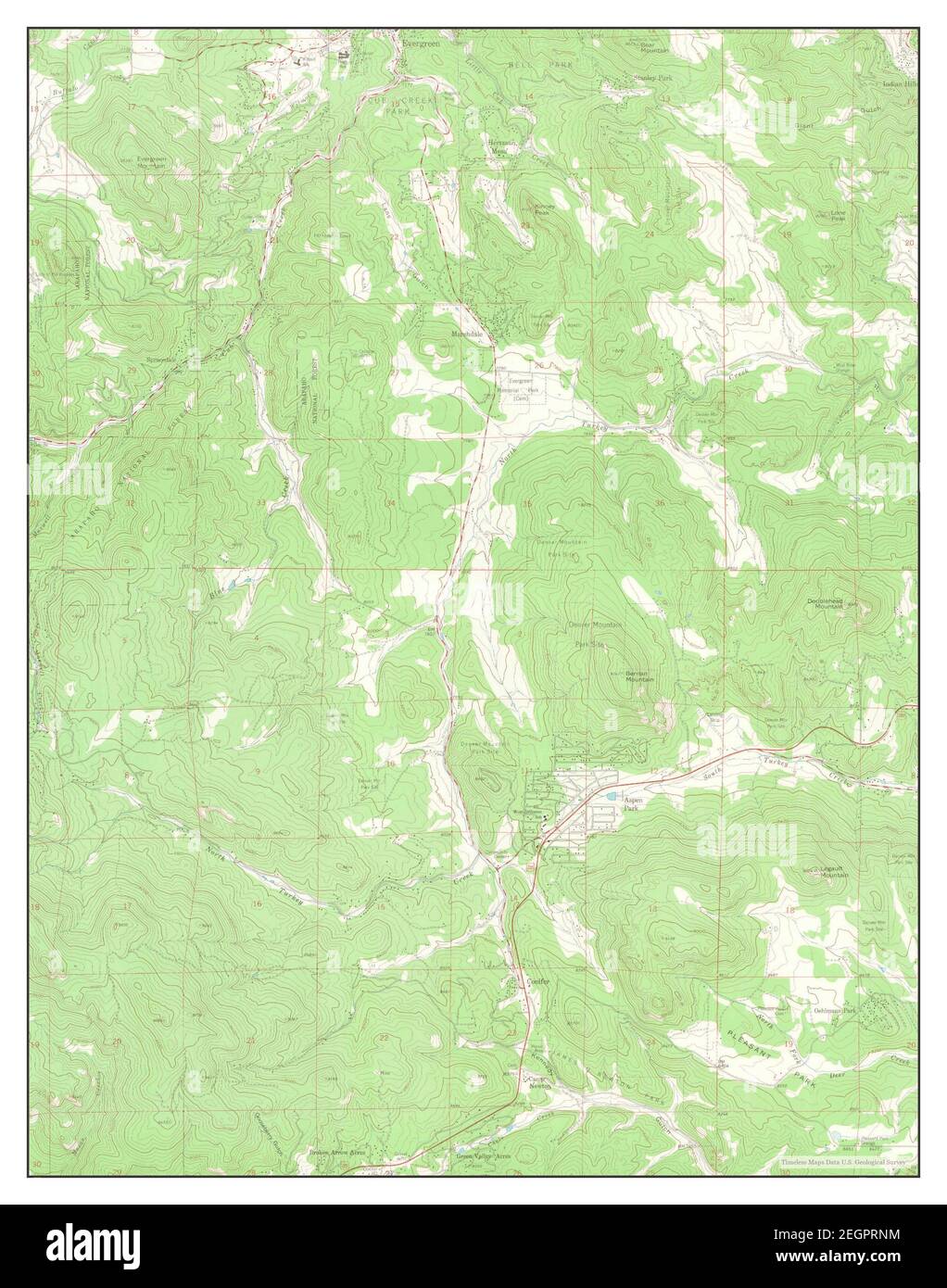 Conifer, Colorado, map 1965, 1:24000, United States of America by