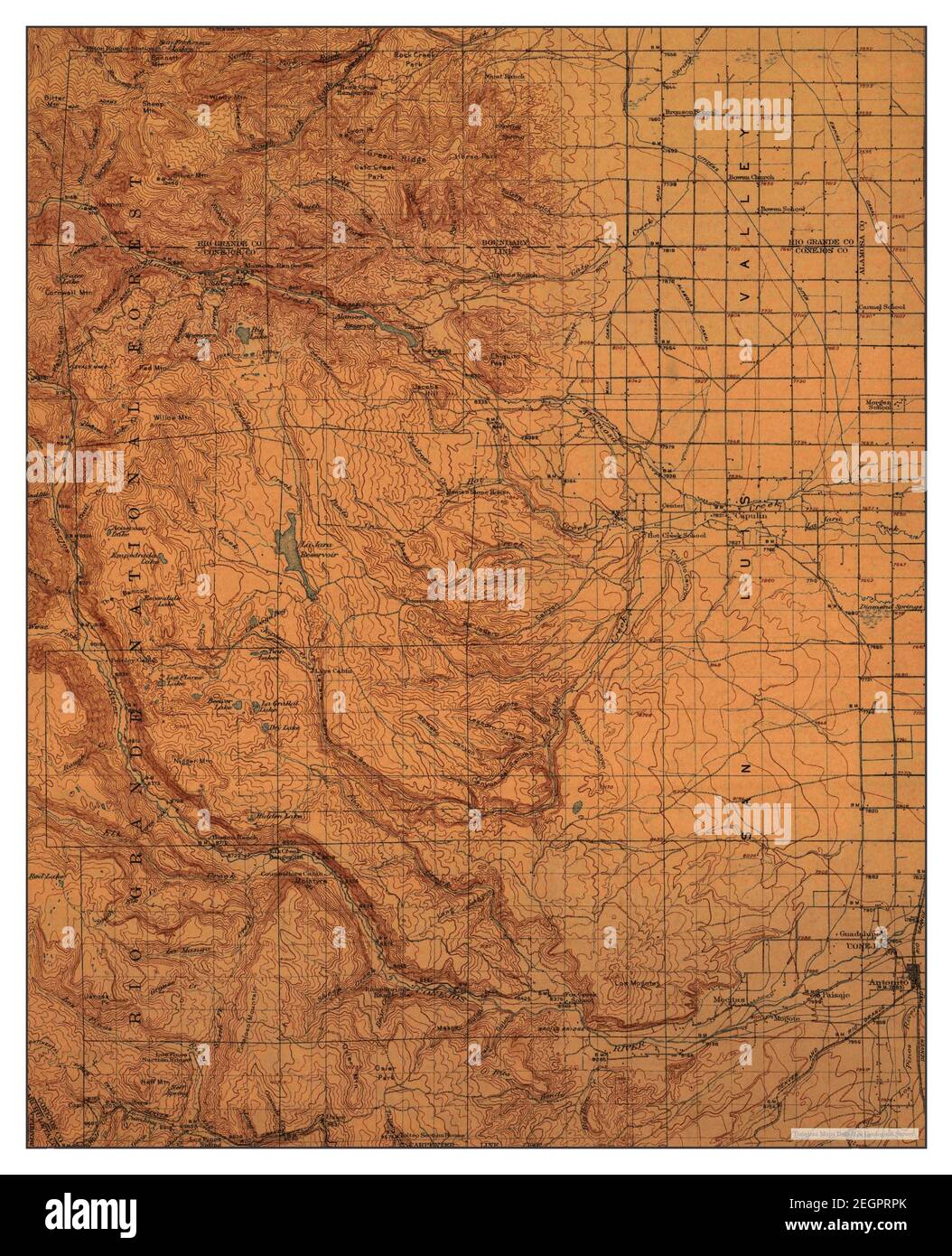 Conejos, Colorado, map 1922, 1125000, United States of America by