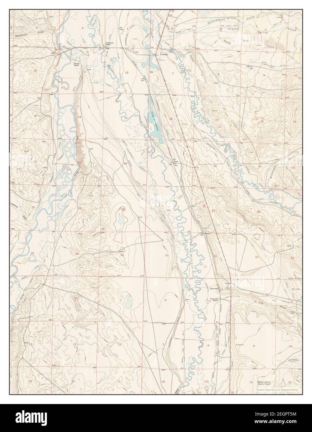 Cowdrey, Colorado, map 1956, 124000, United States of America by Timeless Maps, data U.S