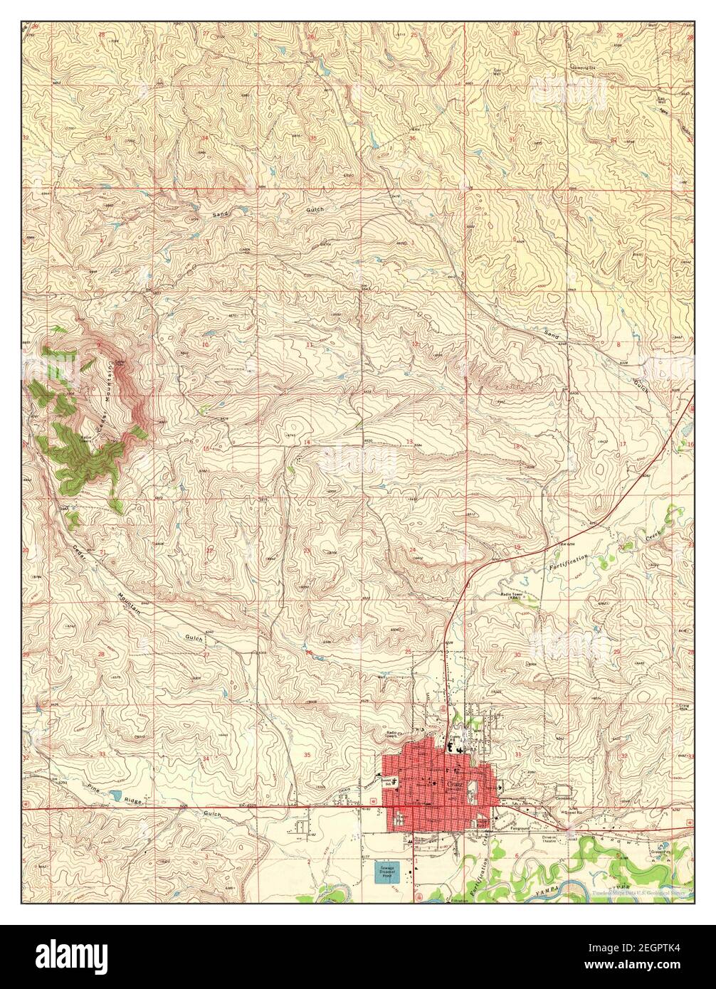 Historic Map of Craig Colorado