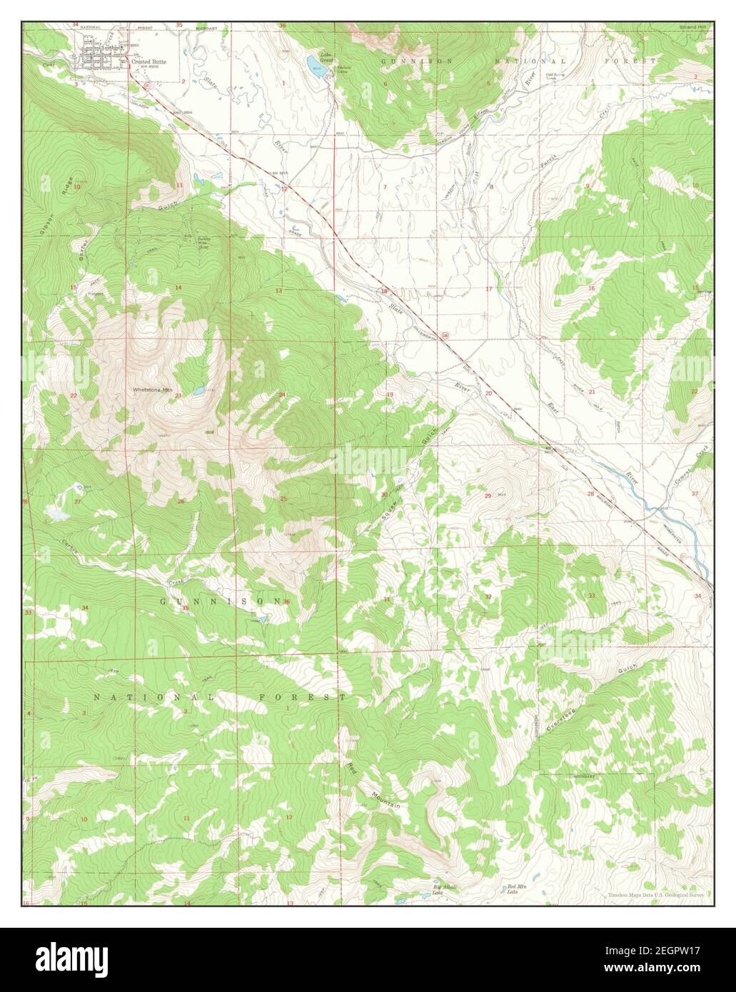 Map of crested butte hires stock photography and images Alamy