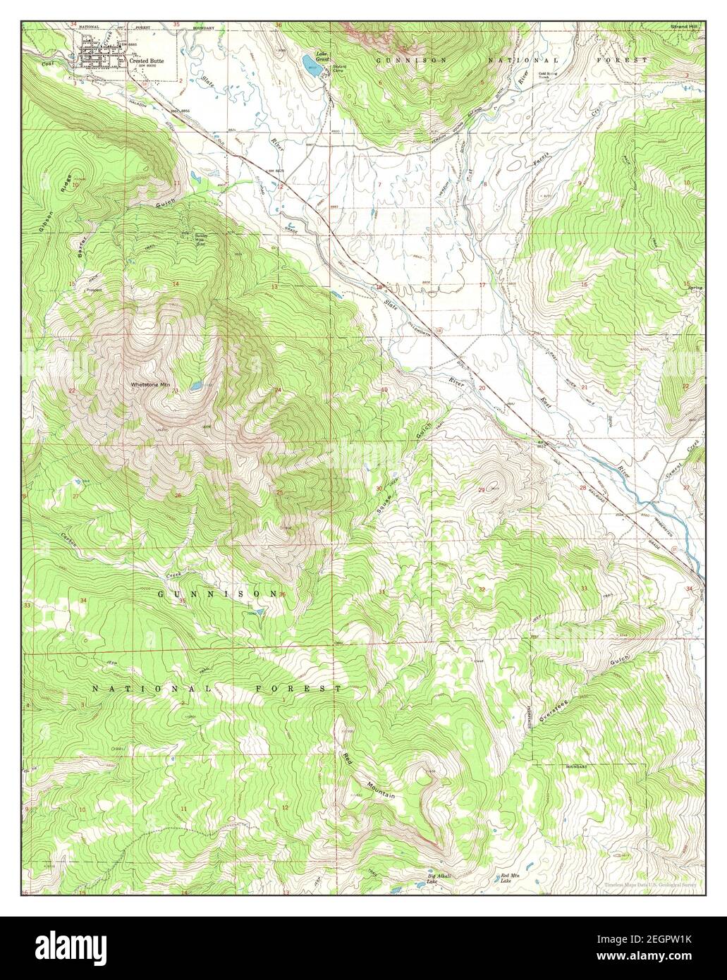 Map of crested butte hires stock photography and images Alamy
