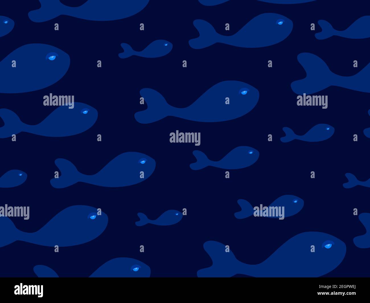 Fish Pattern Blue Background Seamless pattern with the contours of fish on a blue background ...