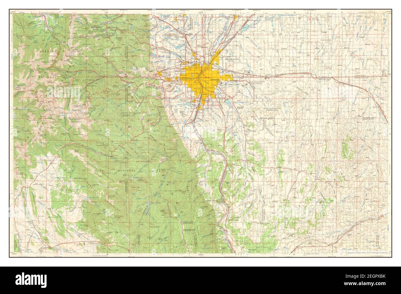 Denver Colorado map 1953 1 250000 - Denver Colorado Map 1953 1250000 United States Of America By Timeless Maps Data Us Geological Survey 2EGPXBK