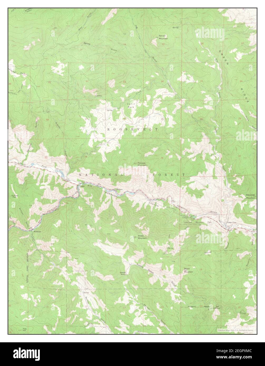Drake, Colorado, map 1962, 124000, United States of America by