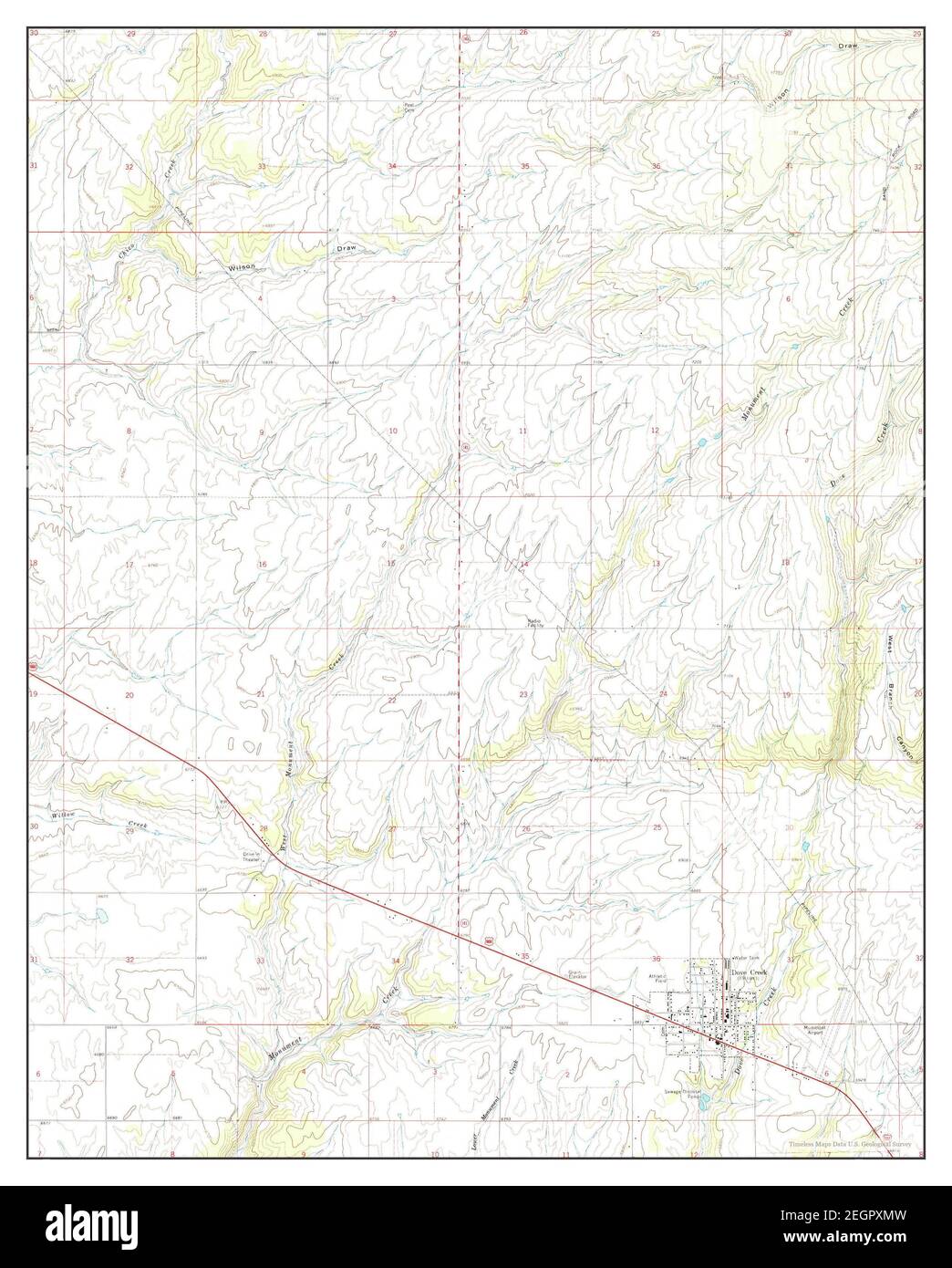 Dove Creek, Colorado, map 1964, 124000, United States of America by