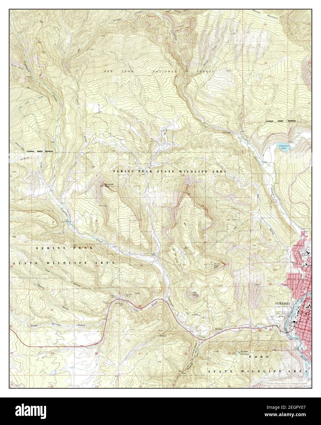 Durango colorado map hires stock photography and images Alamy