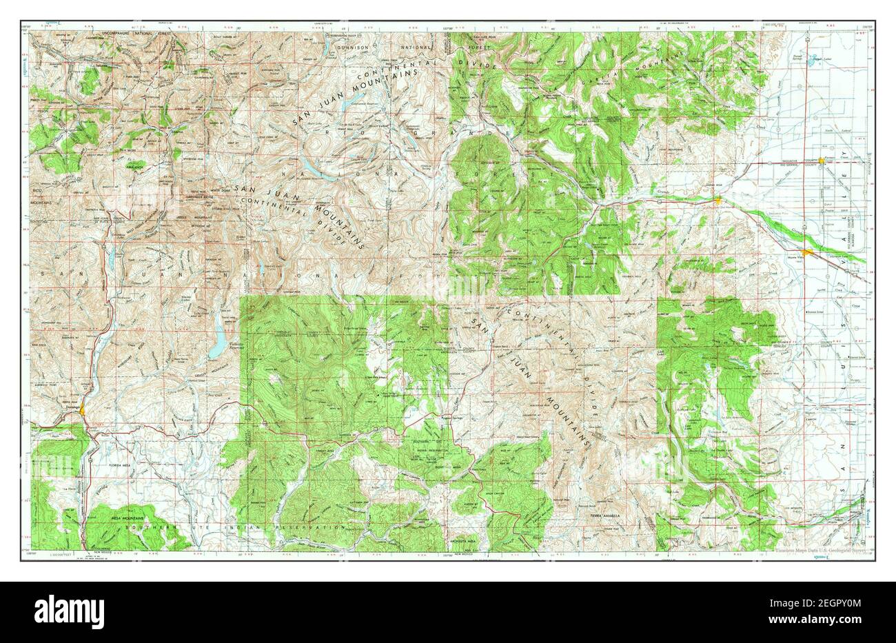 Durango colorado map Cut Out Stock Images & Pictures Alamy