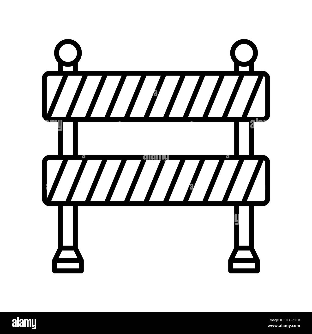 Illustration of Barricade line vector icon isolated on white background ...