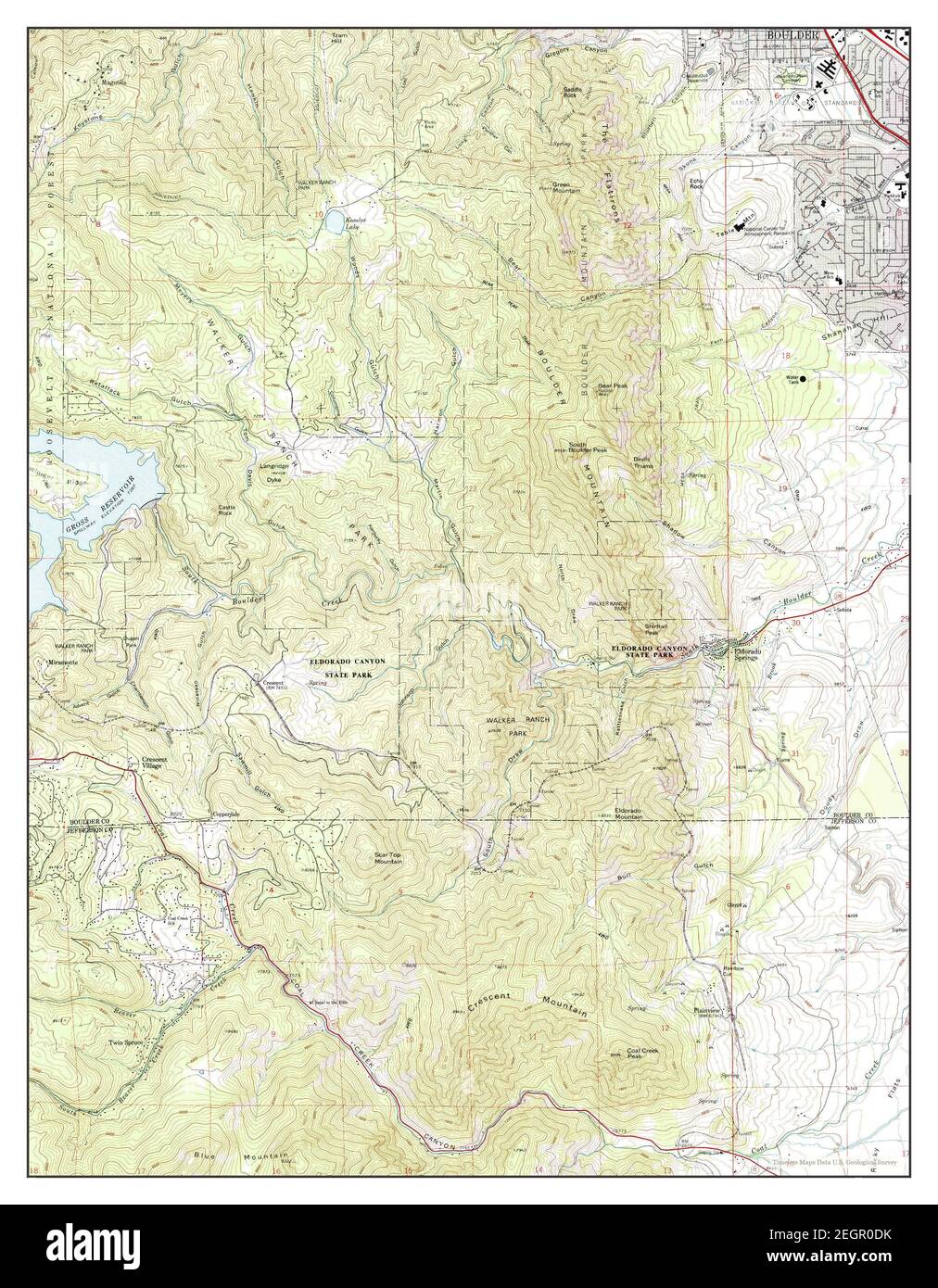 Eldorado Springs, Colorado, map 1965, 124000, United States of America by Timeless Maps, data U
