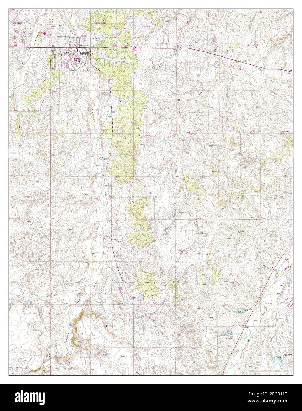 Elizabeth, Colorado, map 1970, 124000, United States of America by