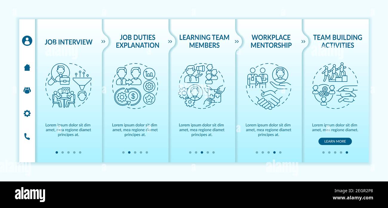 Success of career in profession onboarding vector template Stock Vector ...
