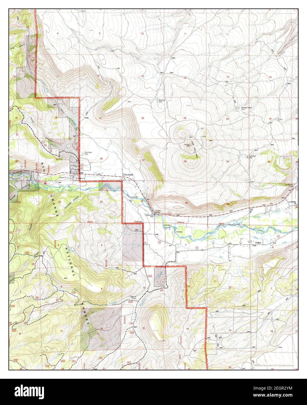 Fox Creek, Colorado, map 2001, 124000, United States of America by Timeless Maps, data U.S