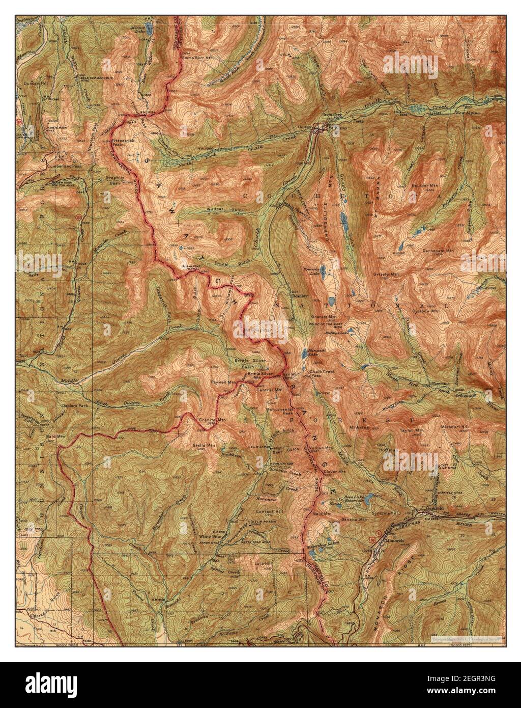 Garfield, Colorado, map 1945, 162500, United States of America by