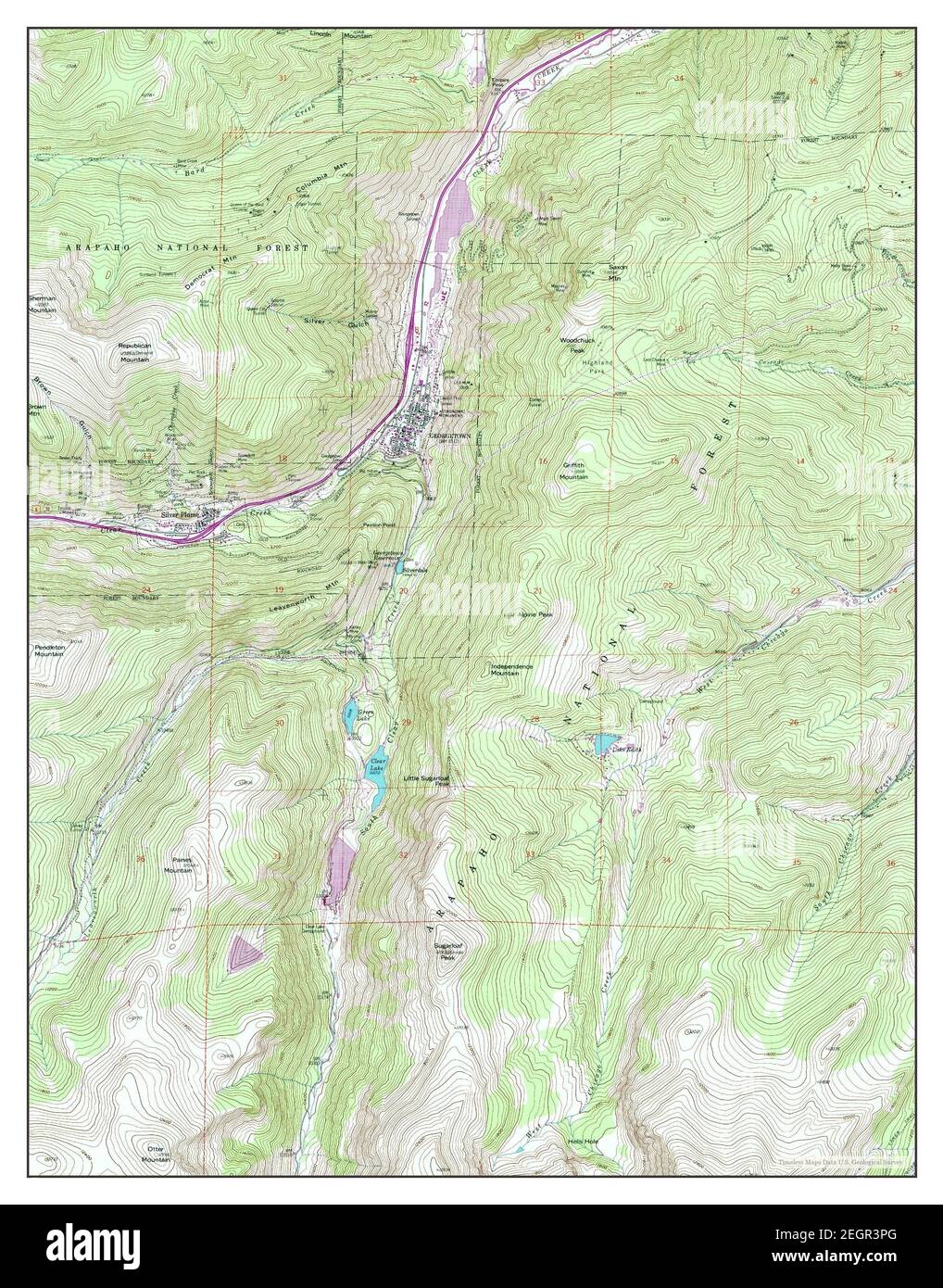 Colorado, map 1957, 124000, United States of America by Timeless Maps, data U.S