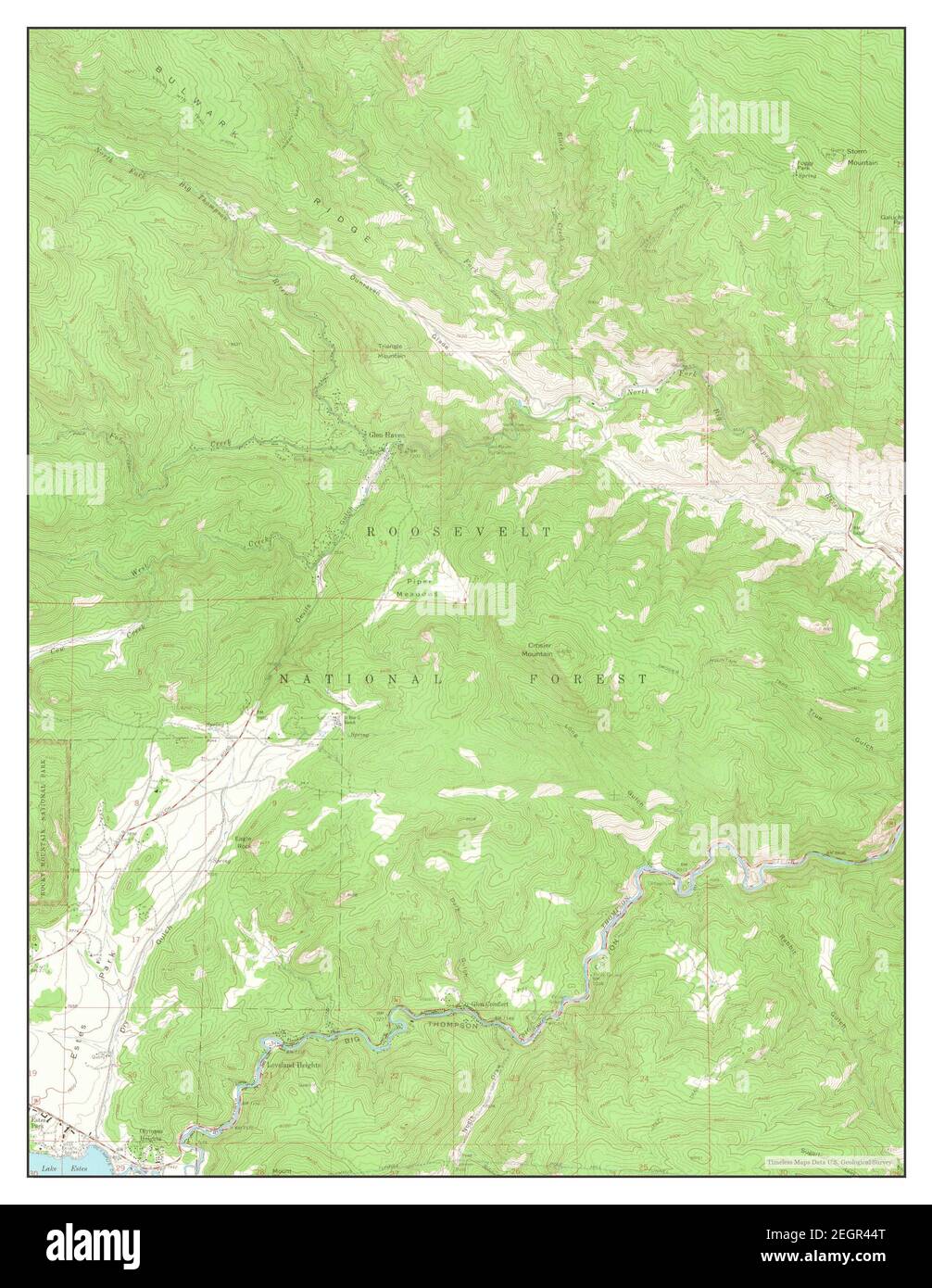 Glen Haven, Colorado, map 1962, 124000, United States of America by